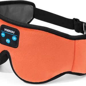 voerou sleep headphones wireless bluetooth sleeping mask eye masks, 100% blackout soft breathable sleeping headphones with hd hi fi speakers, perfect for sleep travel meditation, new tech gadget gifts visit the voerou store
